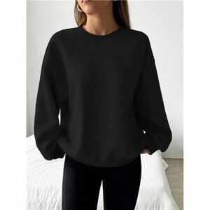 Classic Black Crewneck Sweatshirt